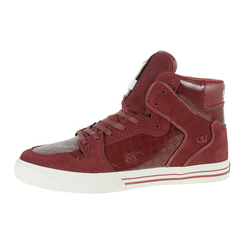 Buty Supra VAIDER - Sneakersy Wysokie Męskie - Bordowe (GIKD-76832)